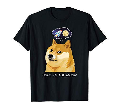 ドージコインDogecoin HODL 月へ月にTo the Moon 暗号通貨Doge Memeドージミーム Tシャツ