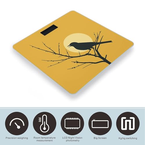 Báscula digital Bird on Tree para peso corporal con vidrio templado miniatura 3