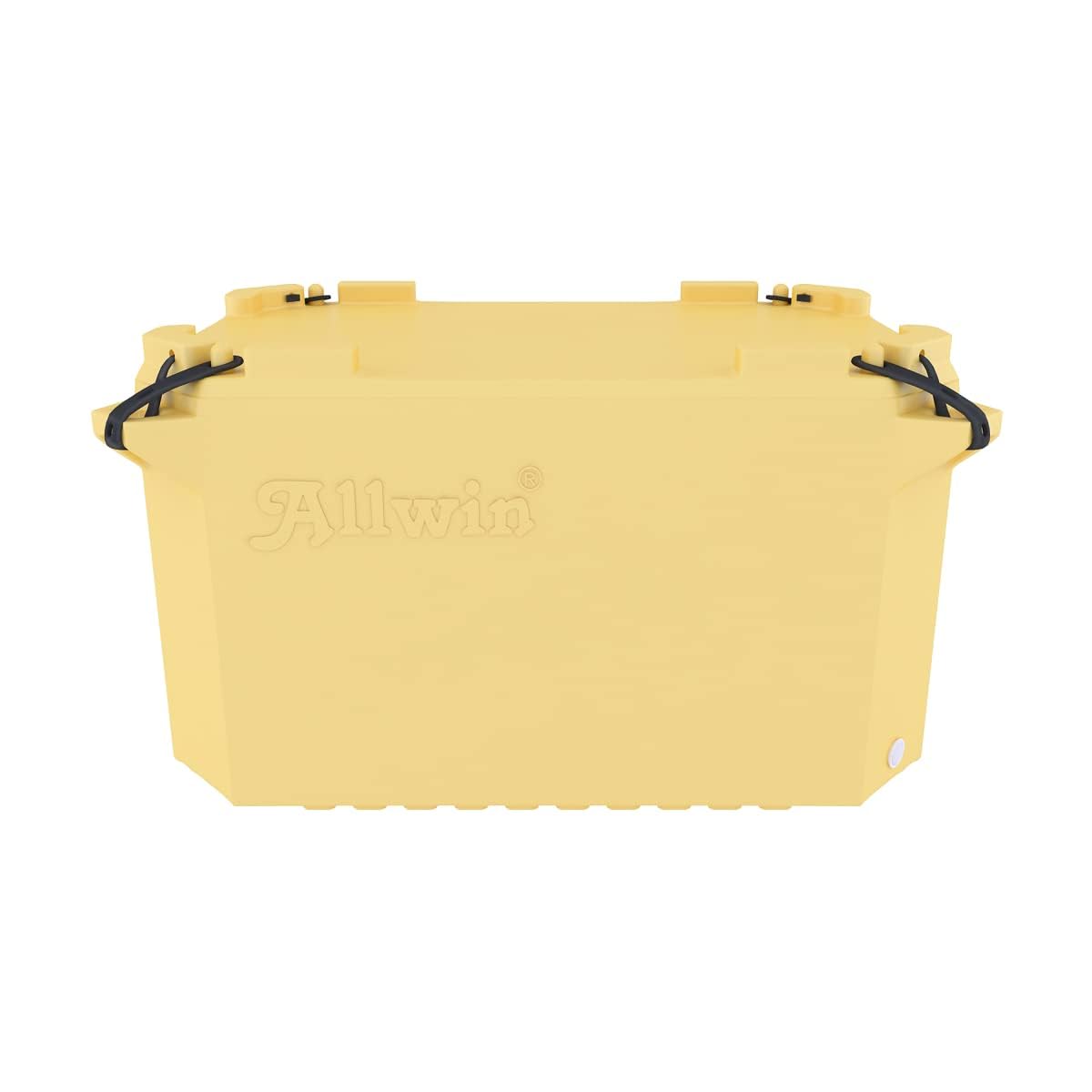 Allwin Rotoplast Ice Box - 100 Liter Commercial Grade Insulated Cooler for Travel, Parties, BBQ, Camping, Picnics, and Outdoor Activities (ARP 100 S - Yellow)