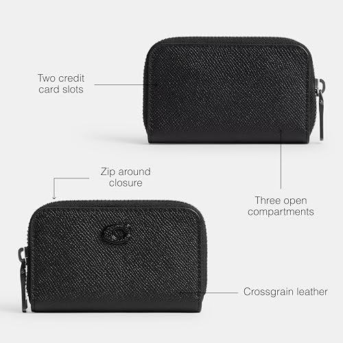 Image of Coach Mens Card Case, Black 1, One Size