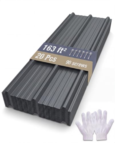 Image of GarveeLife Ribbed Metal Roofing Panels, 163 Ft
