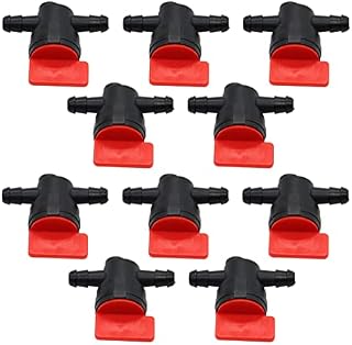 698183 10PCS 1/4" Straight In Line Gas Fuel Shut Off Valves Cut Off Valves Compatible With Petcock Motorcycle 494768 493960