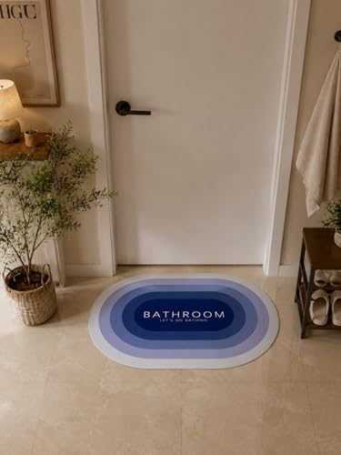 Image of AAZEEM Pack of 3 Quick Dry Water Absorbing Rectangular Silicon Floor Mat | Anti-Skid & Non-Slip Cushion Doormat for Home, Kitchen | 38 X 58 Cm |