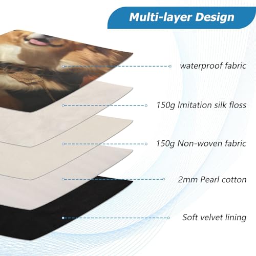 Funda para portátil de 13 a 14 pulgadas impermeable con diseño de corgi miniatura 4
