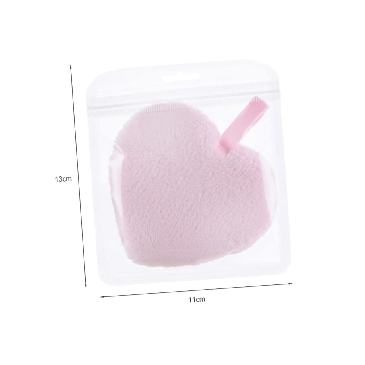 SHERCHPRY 3Pcs Heart Shape Makeup Removal Pads Soft Cleaning for Face Washing Reusable Cosmetic Supplies Pink for Women