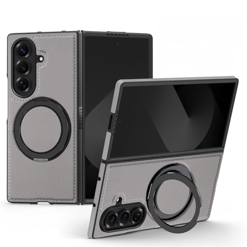 For Galaxy Z Fold 6 �p �P�[�X �����O�z���_�[ MagSafe�Ή� ��]���}�O�l�b�g�X�^���h �c�����Ή� �ϏՌ� ���^ ���U�[ �M�����N�V�[ Z Fold 6 �J�o�[ �܏�ݎ��X�^���h ���C�����X�[�d�Ή� �X���� ���y�� �����₷�� ��