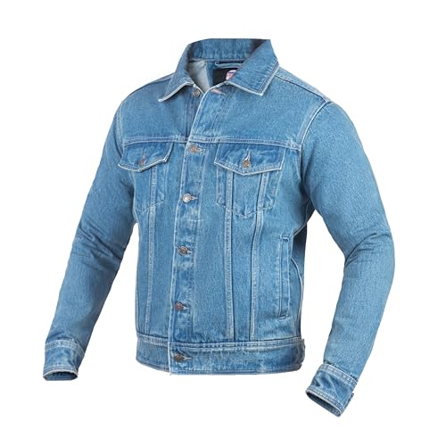 WICKED STOCK Motorcycle Men-Jeans Jacket-Trucker Jacket for Men-Denim Casual Rugged Wear Riding Jacket3