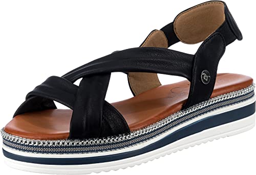 Mustang 1390-801, Sandali Donna, Nero, 37 EU