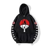  Vocha Anime Merch Ropa Narutos Sudaderas con Capucha Itachi Akatsuki Kakashi Clothes Hoodie Cosplay (Black,L,L)