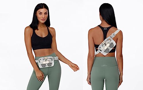 Image of Clear Belt Bag Stadium Approved for Women Men - Fanny Pack With Adjustable Strap, Crossbody Waist Bag for Concerts, Sports, Travelling, Hiking, Running (Grey)