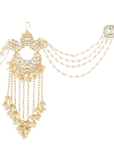 Image of OOMPH Jewellery Ethnic Sheeshphool-Kundan Jadau Floral Design for Women & Girls Stylish - DPH161DST4RKH184RKH235 PA201