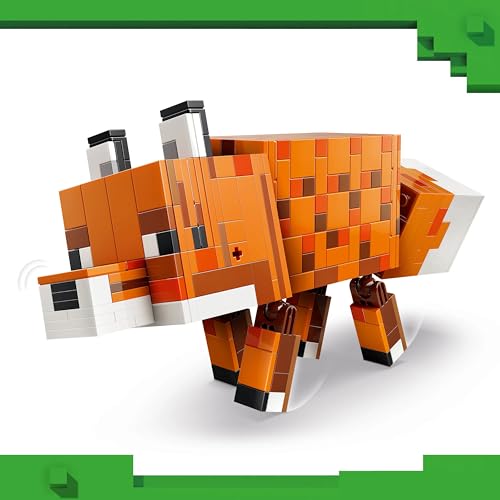 Image of LEGO Minecraft The Fox Gaming Decoration Building Set - Animal Figure Toy - Game Decor Gift - 21588