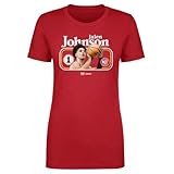 500 LEVEL Jalen Johnson Atlanta Hawks Cover Shirt for Women (Red, Large)