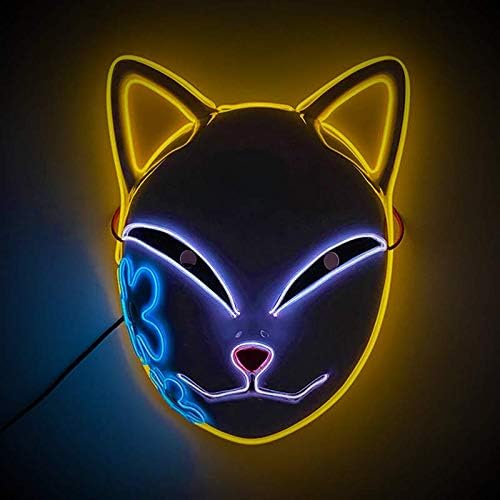BAYDELKU Double Color Halloween Led Purge Mask Twinkling with Music Speed Mask