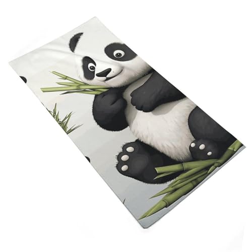 Serviette de bain ultra absorbante panda en microfibre fine 72 cm - 4