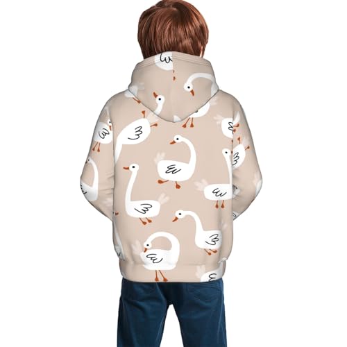 White Goose Kid Hoodies Boys Sweatshirts Girls Pullover with Pocket4