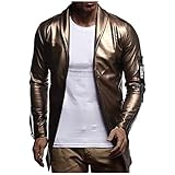 Lässige für Männer Bright Color Cardigan Mode schlankes Revers LangÄrmel Kunstleder warme Jacke mit Tasche Solid Herren Leder