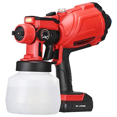 Pistola De Pintura Eléctrica Sin Cable Para Batería Bosch 18V - Incluye 4 Boquillas, 3 Patrones Y Depósito De 1000 Ml