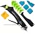 Caulking Tool 5 in 1 Silicone Caulking Grout Removal Tool Sealant Finishing Tool with Grout Scraper, 6 Exchange Silicone Pads, Adhesive Residue Scraper Seam Repair Tool Kit for Kitchen Bathroom