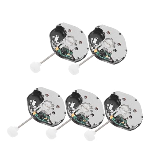 Angoily 5個英時計ムーブメント交換用 軽量設計 耐久性 多機種対応 簡単取り付け 修理用クォーツムーブメント 時計修理パーツ