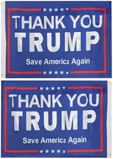 2X3 Thank You Trump 2024 Save America Again Blue Double Sided Rough Tex 68D Flag