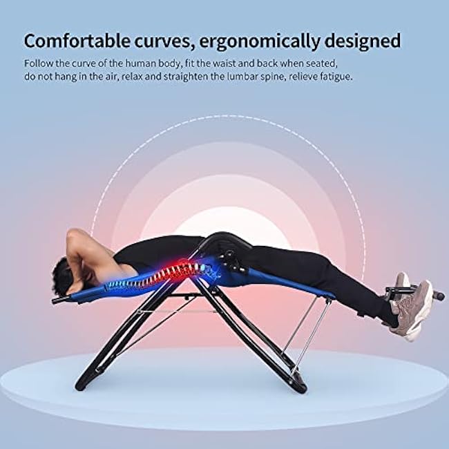Leikefitness Ab Exercise Chair Core Strengthening Lightweight Foldable Sport Abdominal Exerciser Strength Training Inversion Equipment AB3900(Blue)