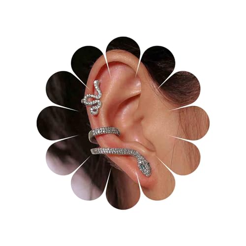 Allereya Vintage Kristall Schlange Ohrstecker Strass Schlange Ohrringe Cz Schlange Ohrclip Wrap Around Ohrring Silber Punk Schlange Ohrringe Schmuck Für Frauen Und Mädchen (silber) Allereya Vintage Kristall Schlange Ohrstecker Strass Schlange Ohrringe Cz Schlange Ohrclip Wrap Around Ohrring Silber Punk Schlange Ohrringe Schmuck Für Frauen Und Mädchen (silber)