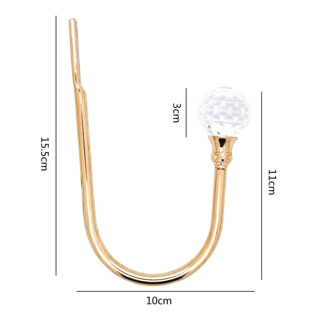 Boule de Cristal Sangles de Rideau Magnétiques Accueil Boucles de Fixation de Rideau Clips Tiges Accessoires Crochets (Couleur : A, Taille (A comme Le Montre l'image)