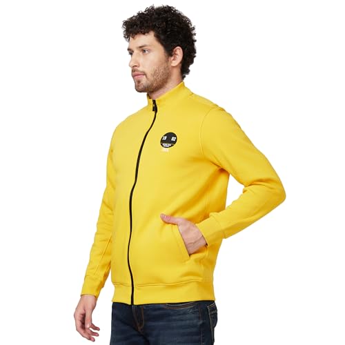 Image of Spykar Blended High Neck Full Sleeve Sweatshirt for Men