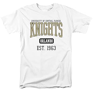 University of Central Florida UCF UCF Knights Official Est. Date Unisex Adult T Shirt,White, Large