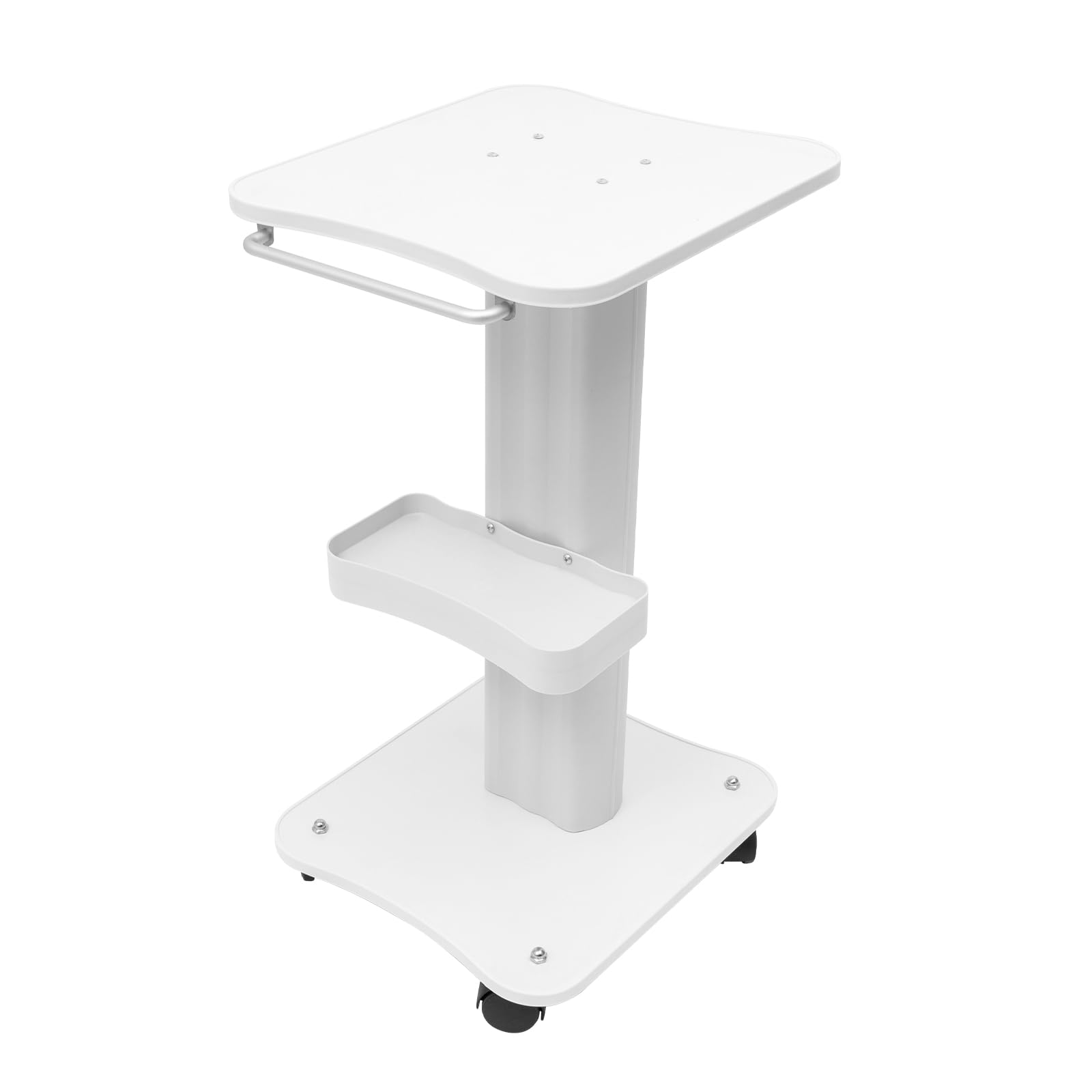 Wózek kosmetyczny z obrotowymi kółkami o 360°, wielofunkcyjny wózek do przechowywania, przenośny wózek do salonu kosmetycznego, szpitali, fryzjerów, laboratoriów, biały