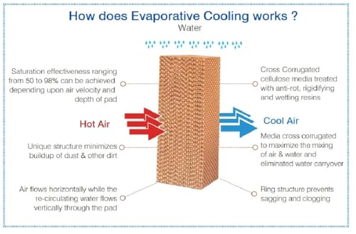 Image of PrimeWave Honeycomb for Symphony Diet 3D 30 litres Tower Cooler Set of 3 (Blue)