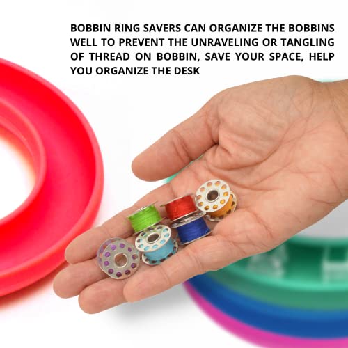 4PCS Bobbin Holder Set – Organizer for Sewing Thread Machine Bobbins Case with Storage, Clear Prewound Embroidery Box Organizers & Cover Plastic Keeper Large Perfect Placement Craftsman Supplies