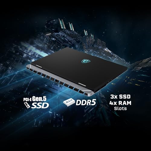 Image of MSI Titan 18 HX, Intel 14th Gen. i9-14900HX, 46CM UHD+ MiniLED 120Hz Gaming Laptop (128GB /4TB NVMe SSD /Windows 11 Home /NVIDIA GeForce RTX 4090, GDDR6 16GB /Core Black /3.6Kg), A14VIG-201IN