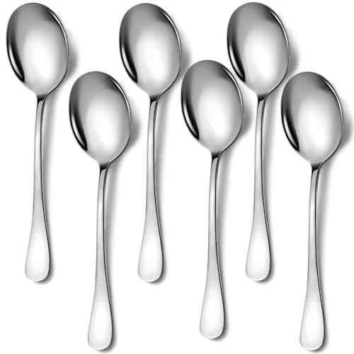 Keyoxy 6 Pieces Stainless Steel Serving Spoons Set Includes 6 Serving Spoon, for...