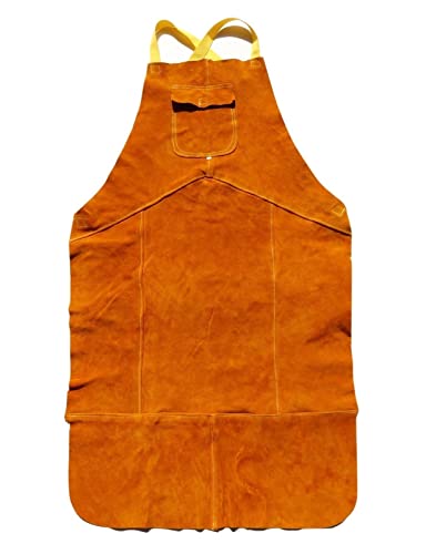 MKHFP Equipaggiamento protettivo per saldatura A grembiule di saldatura in pelle piena protezione for la protezione for la protezione complessi per fabbricanti, saldatori, amanti del fai da te