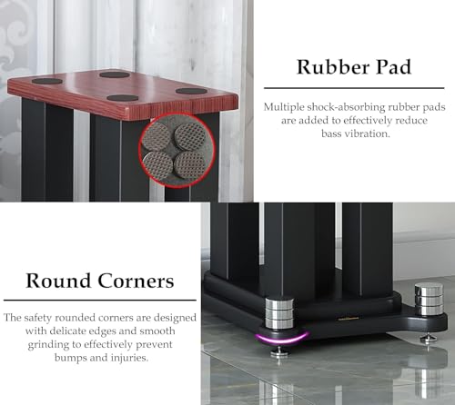 Soportes para altavoces de hierro resistente con base de arena par 6