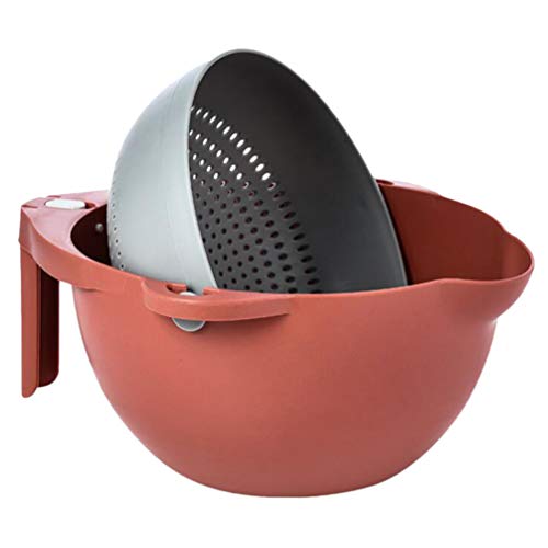 NICEXMAS Escorredor de Cozinha de Dupla Camada Tigela de Lavagem de Plástico E Cesto de Drenagem de