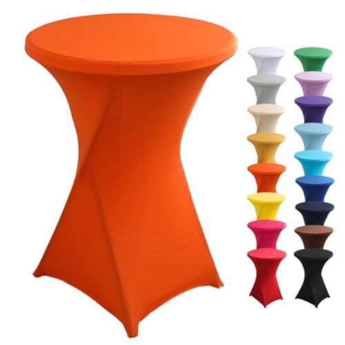 Highdi Housse Mange Debout - Housse de Table de Bar Bistrot Ronde Ø 60 cm/Ø 80 cm, Nappe Mange Debout pour Restaurant Bar Table Cocktail Banquet de Mariage...