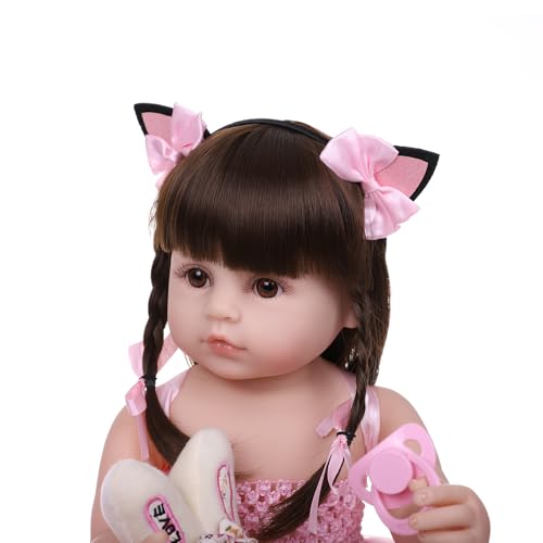 SYP Reborn Babypuppe Ganzkörper Silikon Vinyl Junge Puppe Reborn Toddlers Junge Mädchen Spielzeug Weihnachts Geschenk – Bild 7