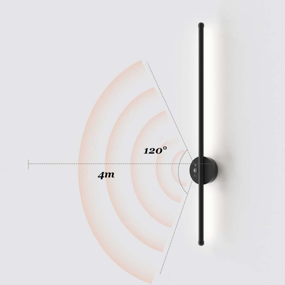 Lampada da parete con sensore di movimento, interruttore touch, design magnetico, lunga lampada a LED per illuminazione da parete decorativa per interni, ad alta efficienza energetica per soggiorno