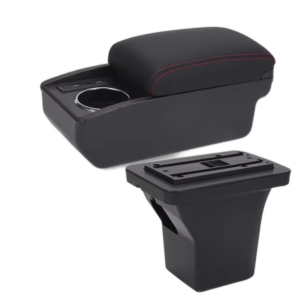 Fsozdbbpl B1 Black Red 6Usb For Chevrolet Aveo For Sail 2024 Car Armrest Box Auto Storage Box Interior Parts