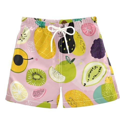 miaozhen Pantalones cortos de playa para niño, lindos dibujos animados, frutas africanas, pantalones cortos de verano, trajes de baño para niños pequeños, elásticos de secado rápido, Bonito verano de
