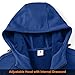 BGOWATU Men's Fleece Lined Tracksuits Set Winter Jacket Hoodie Sweatsuit Running Sport Pants Jogging Suits with Pockets Royal Blue XL