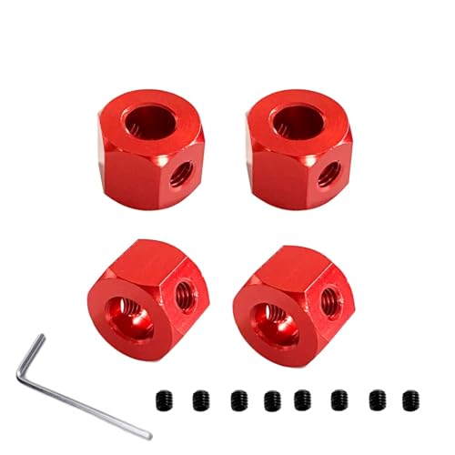 RC�����p�A�N�Z�T���[ For WPL D12 C14 C24 B14 B16 For MN D90 D91 �p 4�� 5mm����12mm ���^���R���o�C�i�[�z�C�[���n�u�Z�p�A�_�v�^�[ RC�J�[�A�b�v�O���[�h�p�[�c 1(Red)