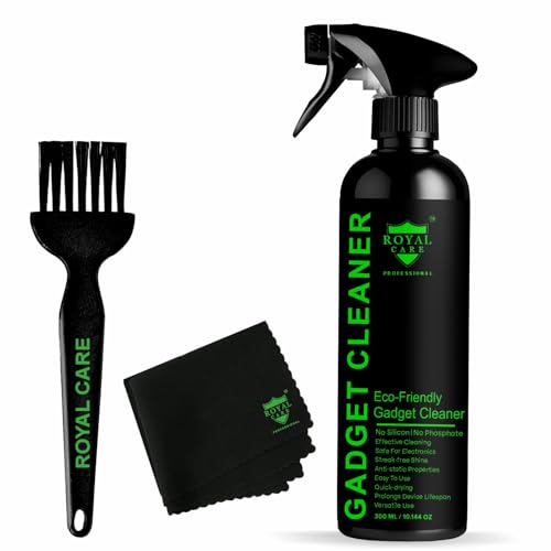Image of Screen Cleaning Kit 300 ml for Laptop, Mobile, TV & Camera Lens | Anti-Static Non-Alcohol Spray + Microfiber Cloth + Multi-Purpose Brush | Safe for LED, LCD, OLED Screens & PCs