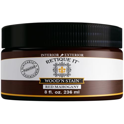 Retique It Wood'nStain Liquid Wood Gel Stain Interior/Exterior, 90 Classic Black, 8 oz