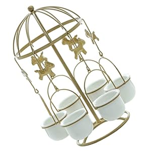 YARNOW 1 Set Pot Bonsai Container Thuis Bloem Tafelblad Plantenbakken Kantoor Stand Kleur Carrousel Ornament Mini Ronde…