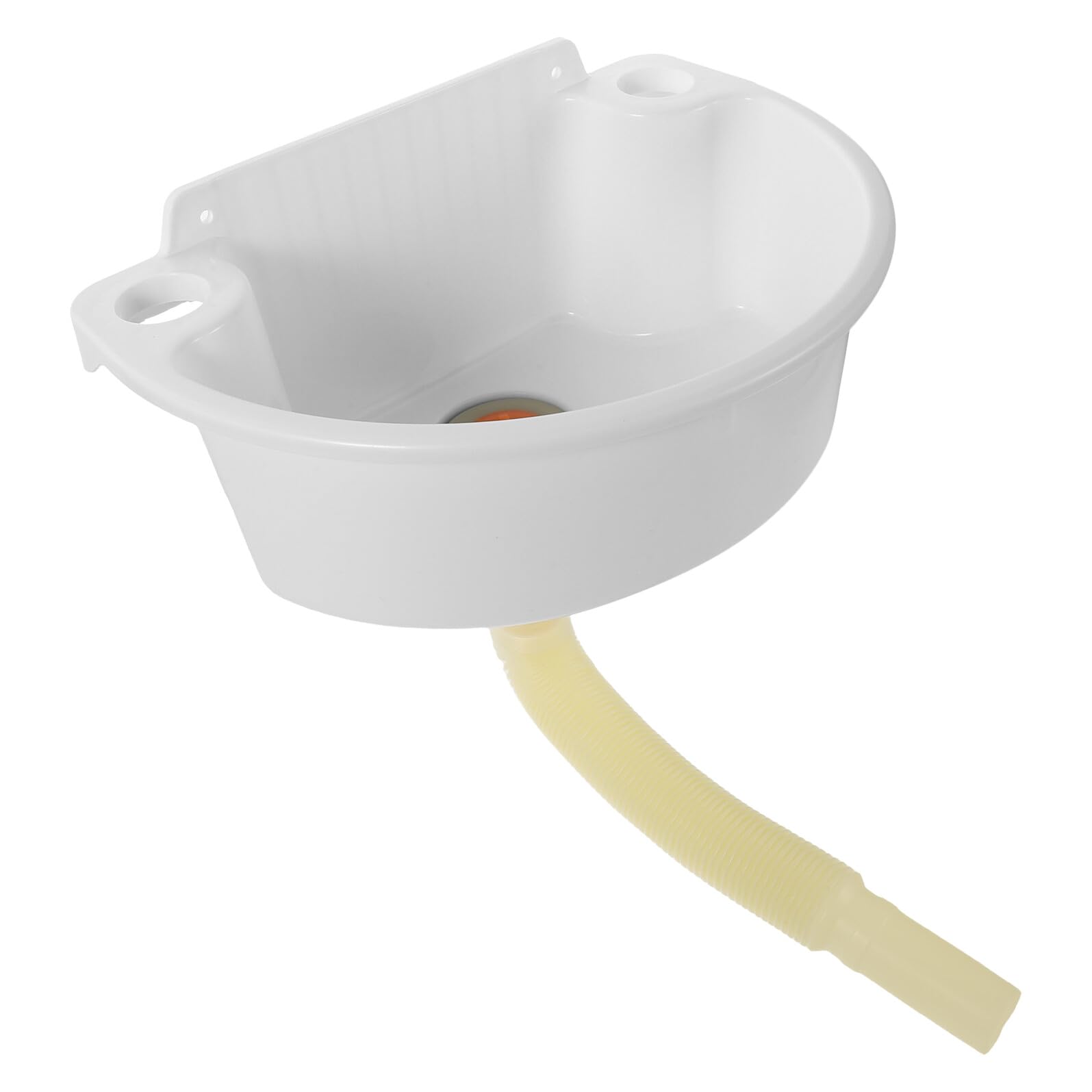 CLISPEED Lavabo Angolare Piccolo per Bagno Bianco in Plastica con Montaggio a Parete Facile senza Foratura Design Moderno e Pulizia Rapida Adatto a Piccoli Spazi e Balconi