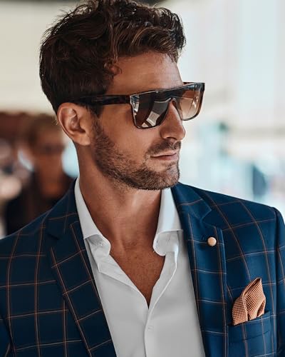 Image of GLINDAR Oversized Square Polarized Sunglasses for Men Women, One Piece Shield Shades UV400 Protection